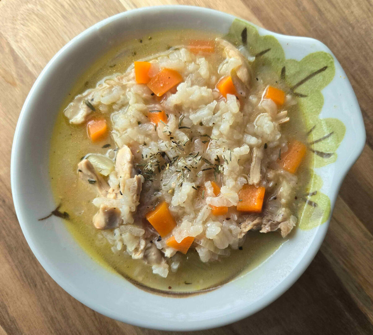 Chicken lemon rice soup