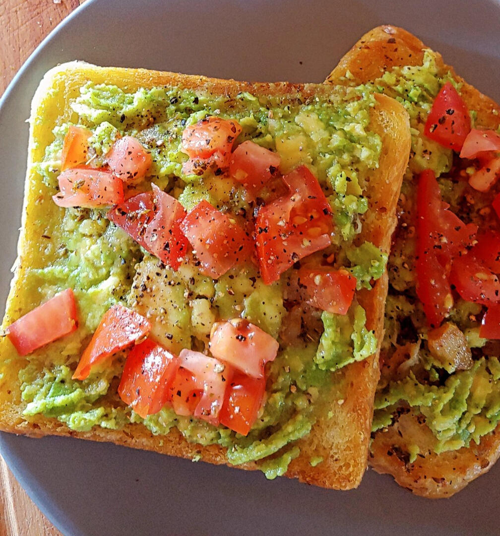 Tomato avocado toast