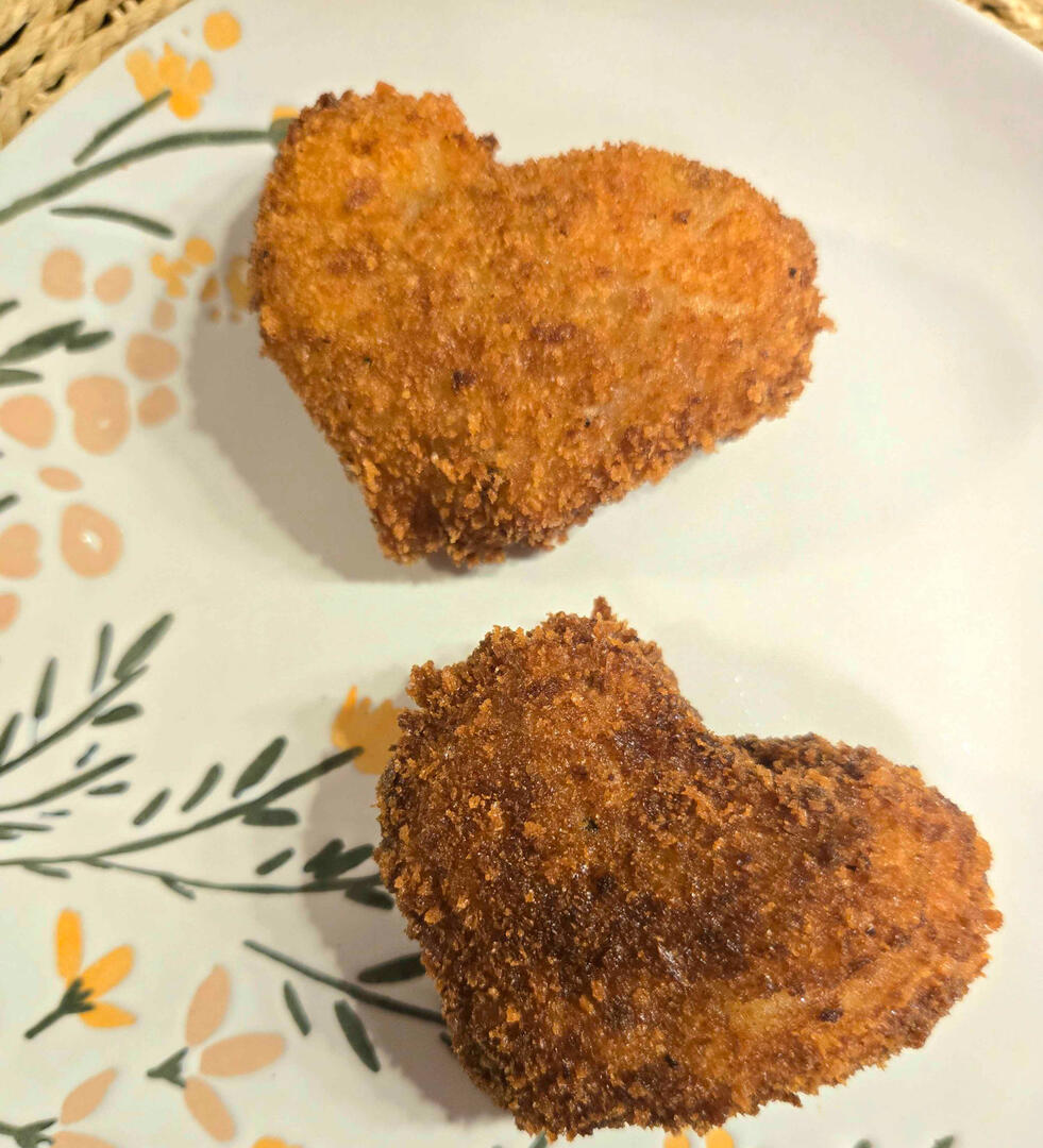 Heart croquettes